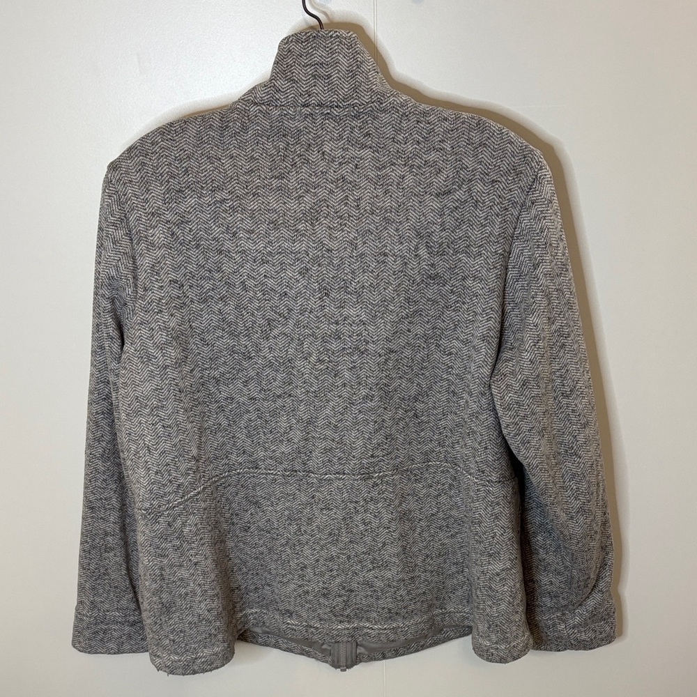 Lands' End Heathered Gray Zip-Up Jacket - Picture 6 of 6